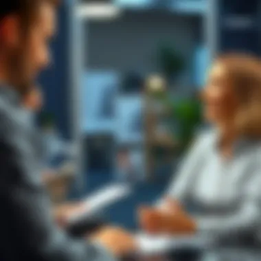 Choosing the Right Lender Lender discussing loan options with a client