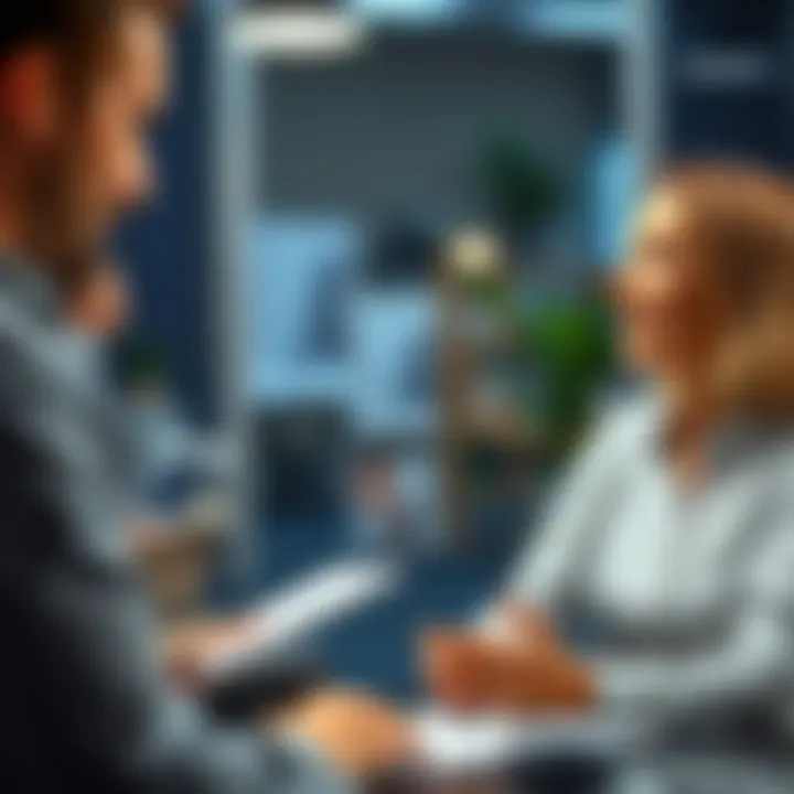 Choosing the Right Lender Lender discussing loan options with a client