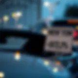 Car with a new interest rate sign