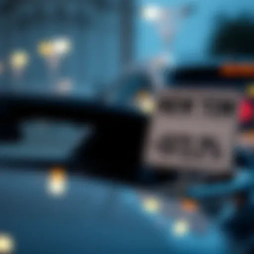 Car with a new interest rate sign