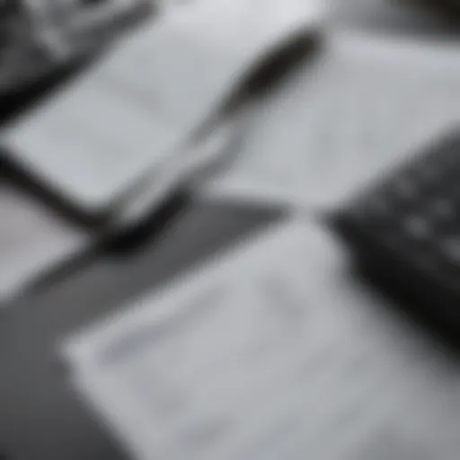 A close-up of a car dashboard with financial documents laid out