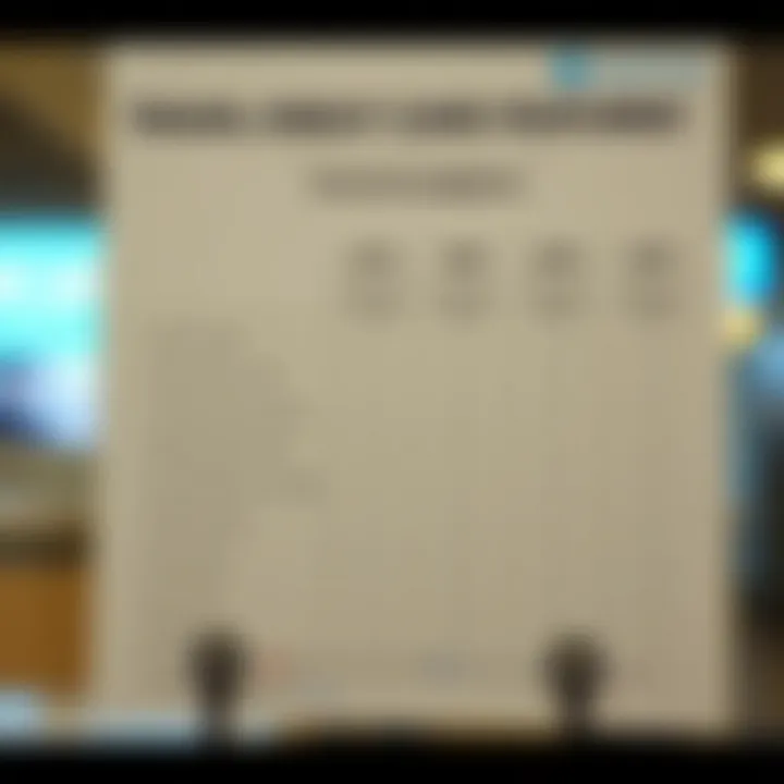 Chart comparing travel credit card features