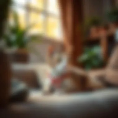 Comfortable Home Environment for Pets Cat resting comfortably at home