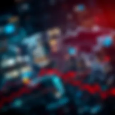 Global events impacting stock prices illustrated through a world map