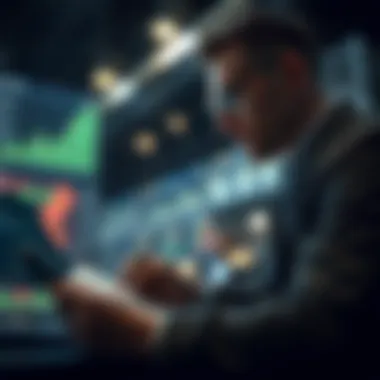 An investor analyzing data and graphs for decision-making