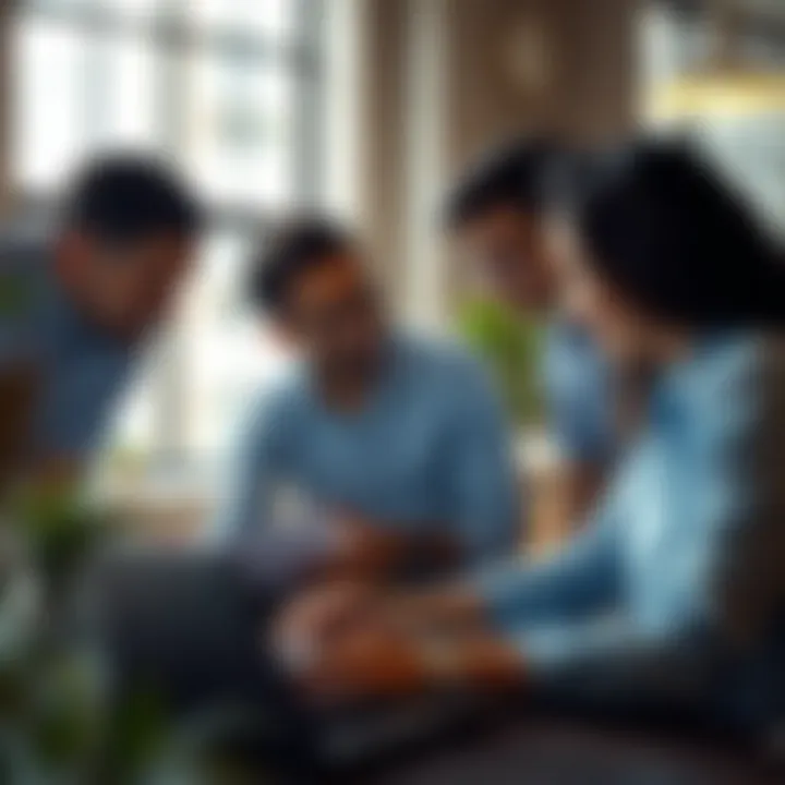 A team collaborating on a digital platform