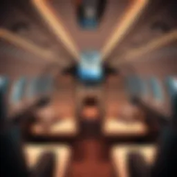 Luxurious private jet interior showcasing comfort