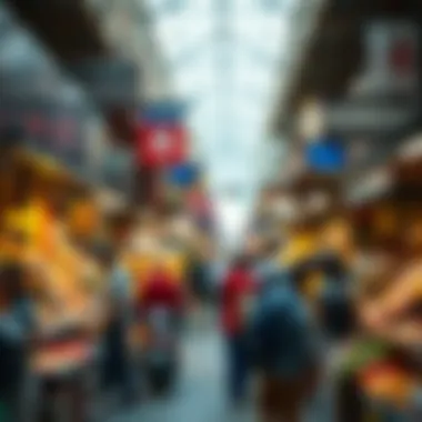 The Pulse of the Market A bustling market scene representing vibrant opportunities