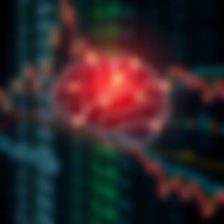 AI Decision-Making in Financial Markets Illustration of a digital brain symbolizing AI decision-making in finance