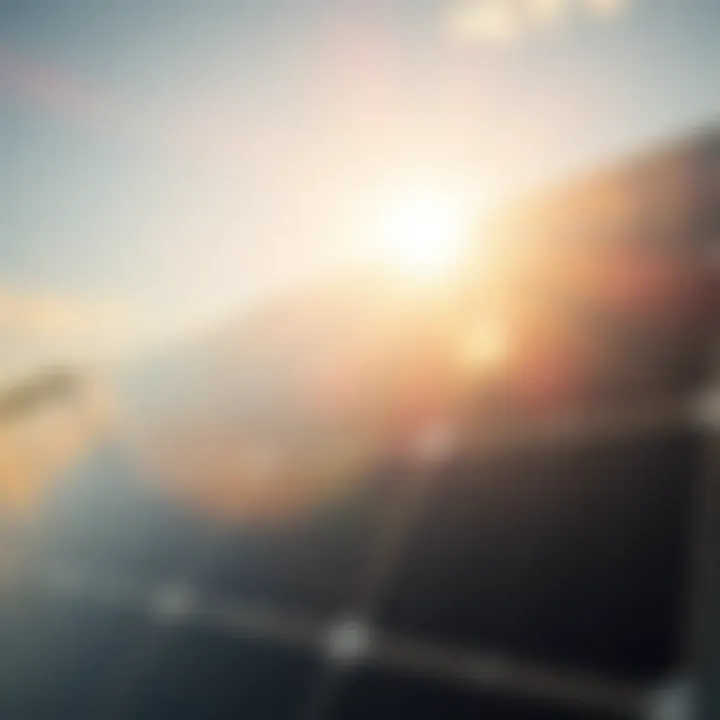 Harnessing Solar Energy Solar panels absorbing sunlight