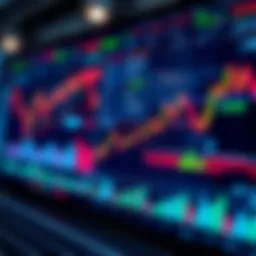 A digital trading interface showcasing stock and cryptocurrency graphs