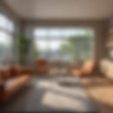 Stylish Interior of a Turn-Key Airbnb Interior view of a stylishly furnished Airbnb property