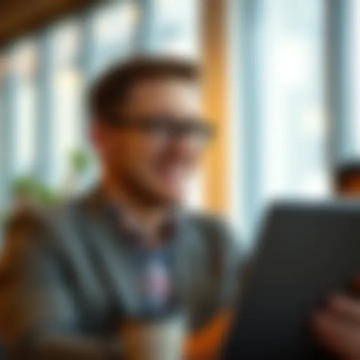 Satisfied user reviewing UBS Robo Advisor