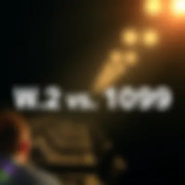 W-2 vs 1099 Comparison Comparison graphic between W-2 and 1099 roles