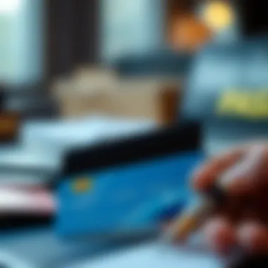 Visual representation of credit card management