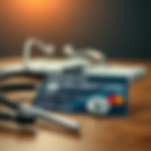 The Intersection of Finance and Healthcare A credit card with a stethoscope