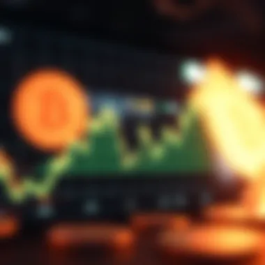 Graph showcasing price fluctuations in cryptocurrency over time