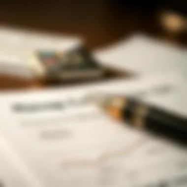 A close-up of a policy document with a pen resting on it