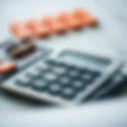 Financial calculator displaying interest rate calculations