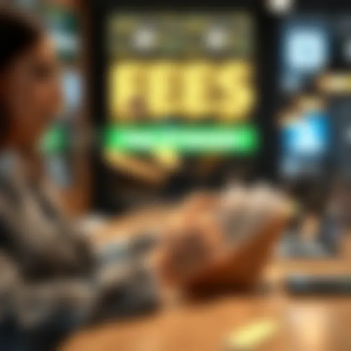 Visual representation of customer impact due to fees