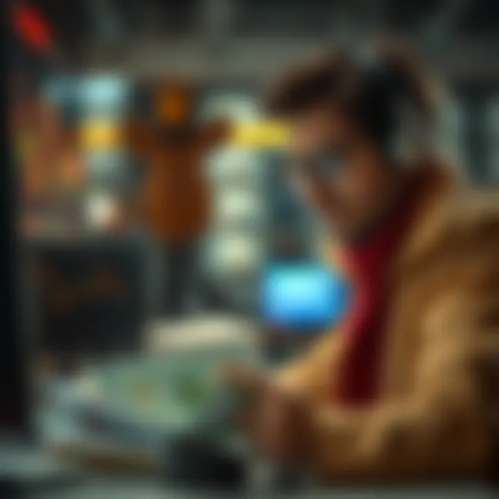 Market Dynamics and Currency Exchange Investor analyzing market dynamics related to currency exchange