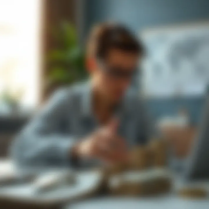 Illustration of financial decision-making with declining interest rates