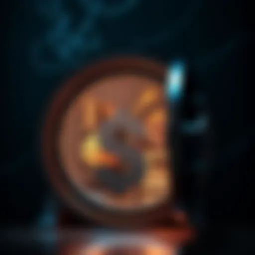 Conceptual illustration of a treasury vault symbolizing currency protection