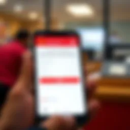 Demonstration of mobile banking interface