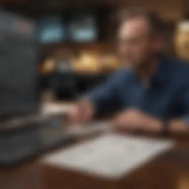 Investor examining costs and benefits